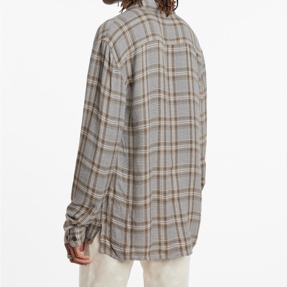 $248 NWT John Varvatos Cole Shirt Men's XXL 2XL Button Down Tan Plaid Mauvewood - Picture 8 of 12